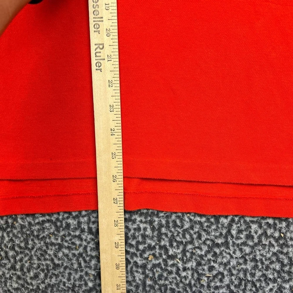 Polo Ralph Lauren Polo Shirt Men Large Red Long Sleeve Custom Fit Cotton L